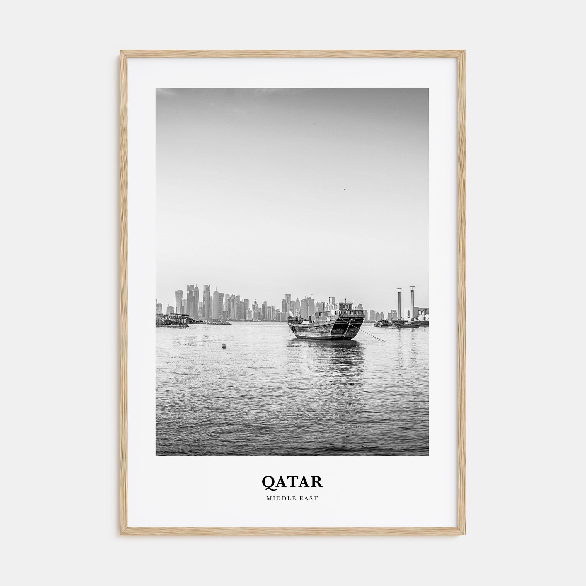 Qatar Portrait B&W Poster