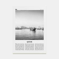 Qatar Travel B&W Poster