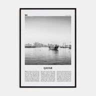 Qatar Travel B&W Poster