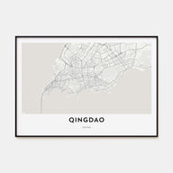Qingdao Map Landscape Poster