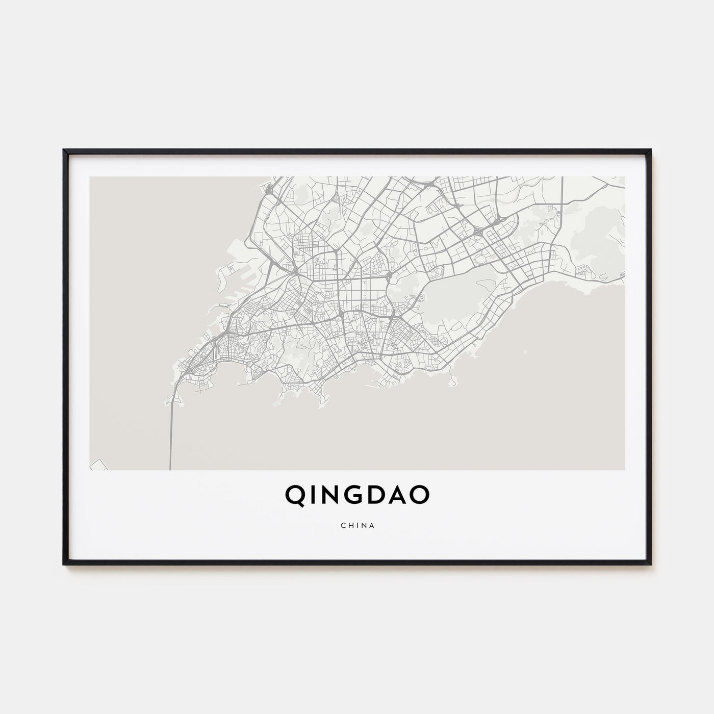 Qingdao Map Landscape Poster
