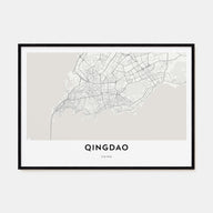 Qingdao Map Landscape Poster
