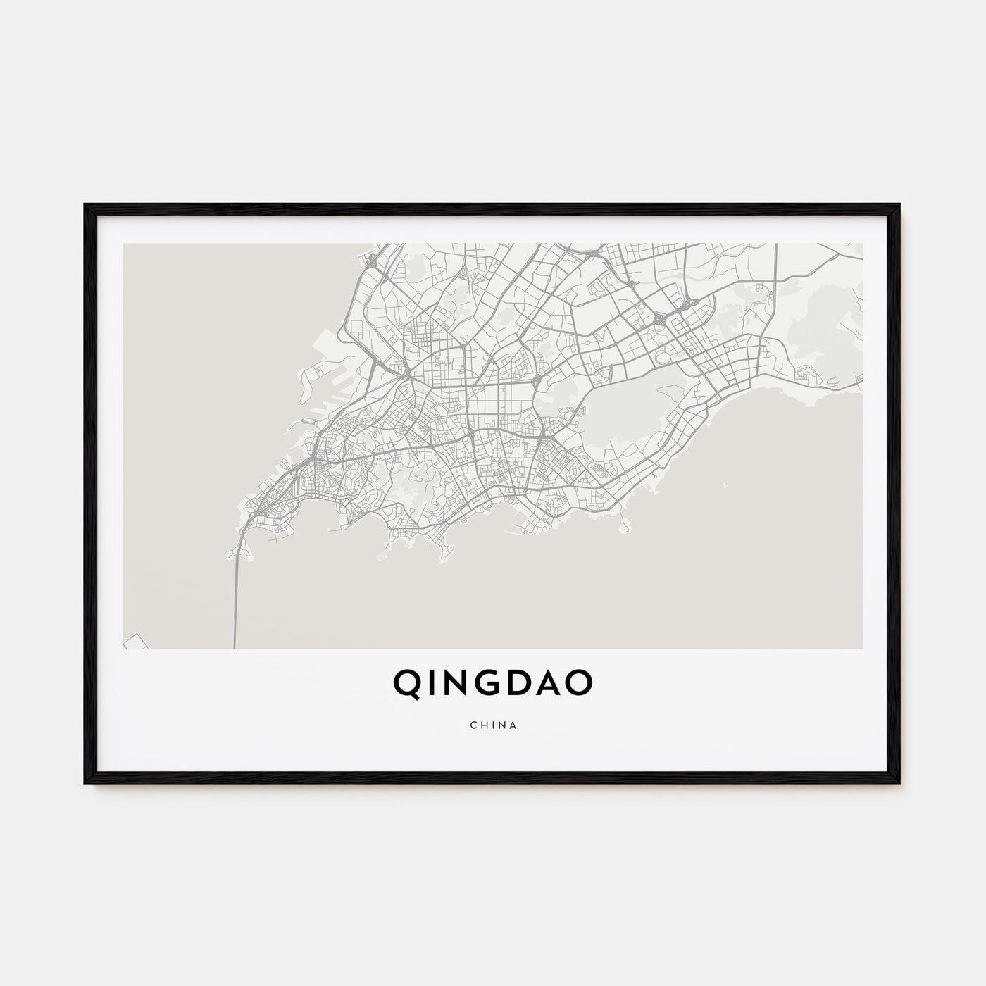 Qingdao Map Landscape Poster