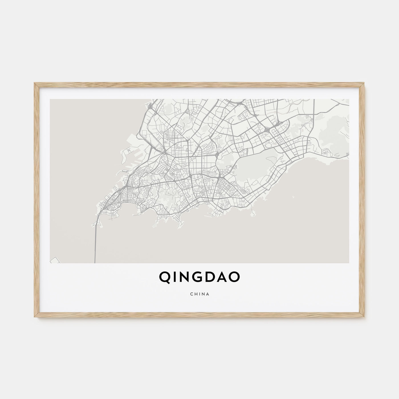 Qingdao Map Landscape Poster