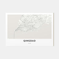 Qingdao Map Landscape Poster