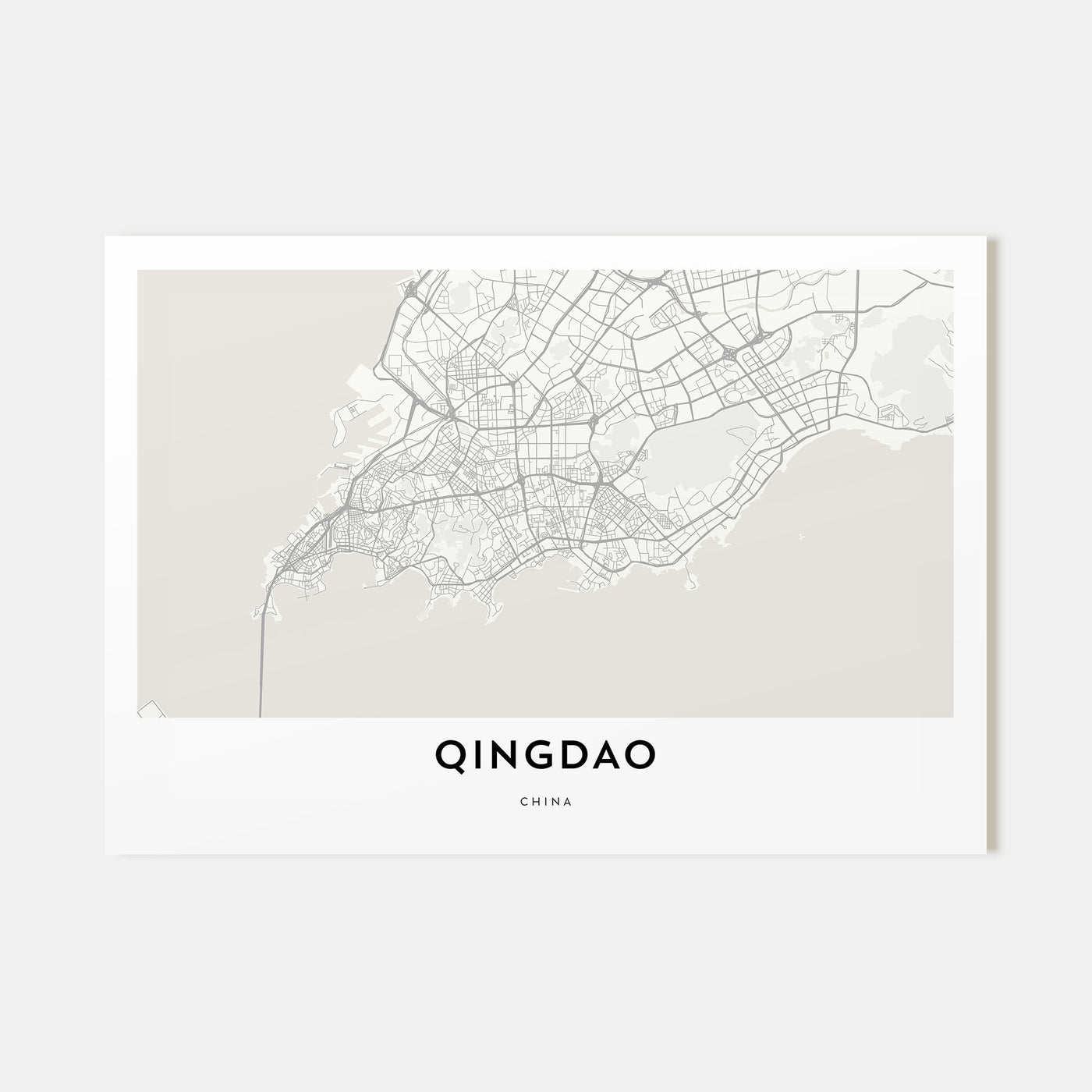 Qingdao Map Landscape Poster