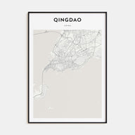 Qingdao Map Portrait Poster