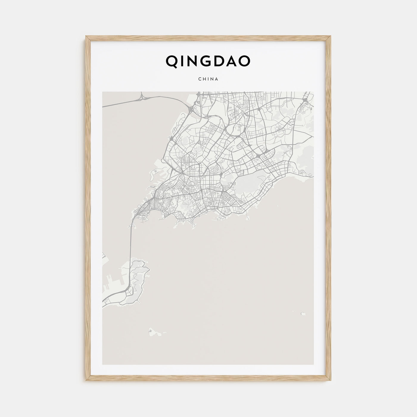Qingdao Map Portrait Poster