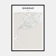 Qingdao Map Portrait Poster