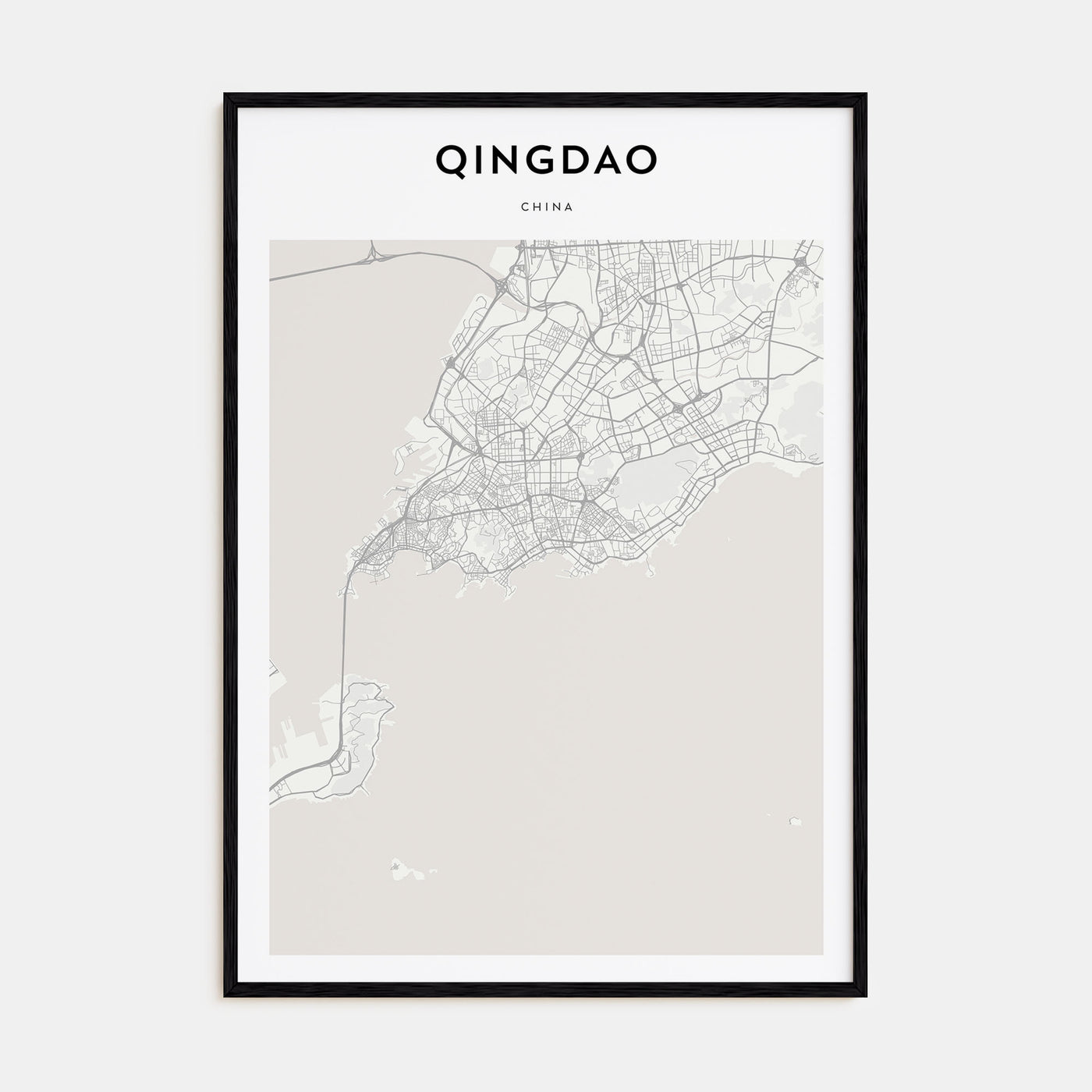 Qingdao Map Portrait Poster