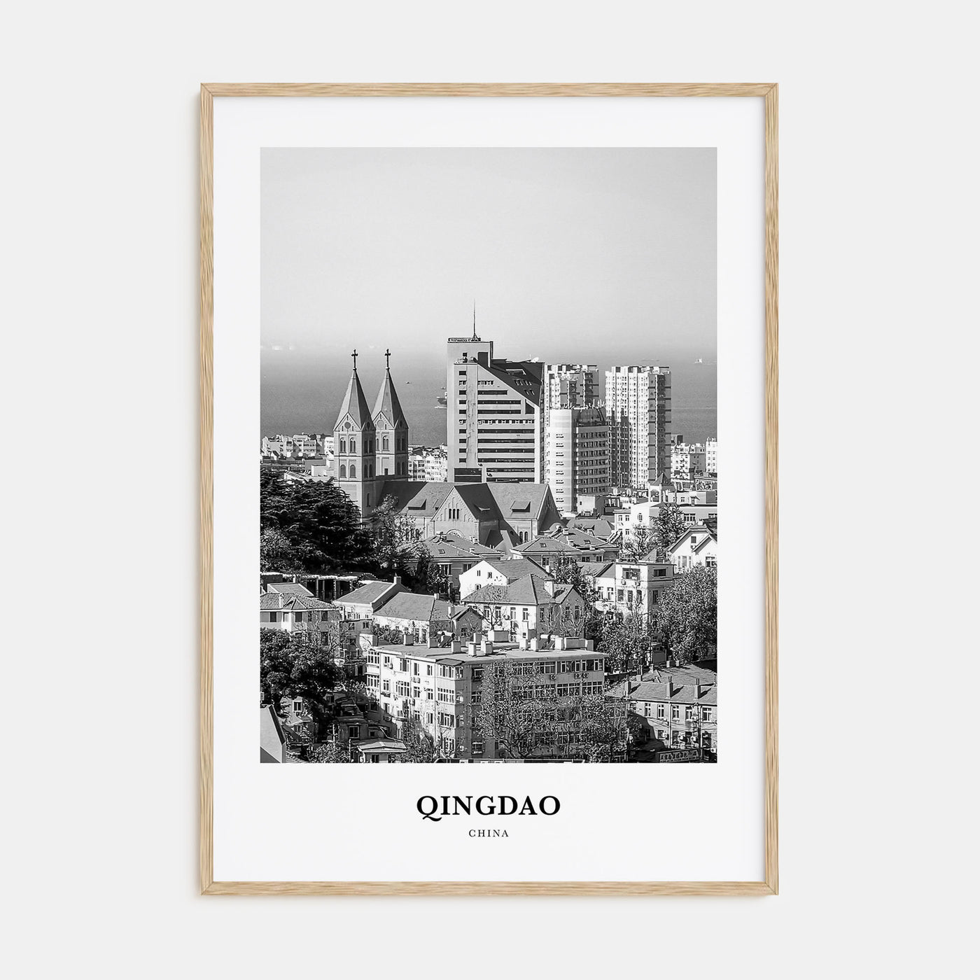 Qingdao Portrait B&W Poster