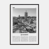 Quanzhou Travel B&W Poster
