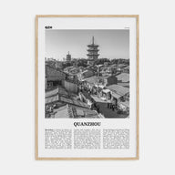Quanzhou Travel B&W Poster