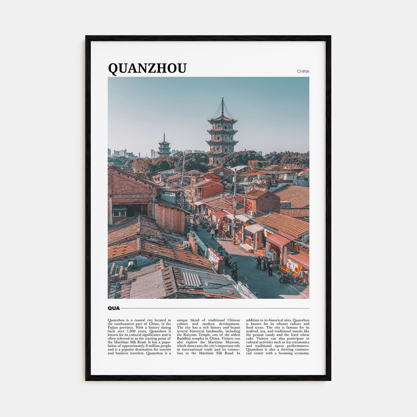 Quanzhou Travel Color Poster