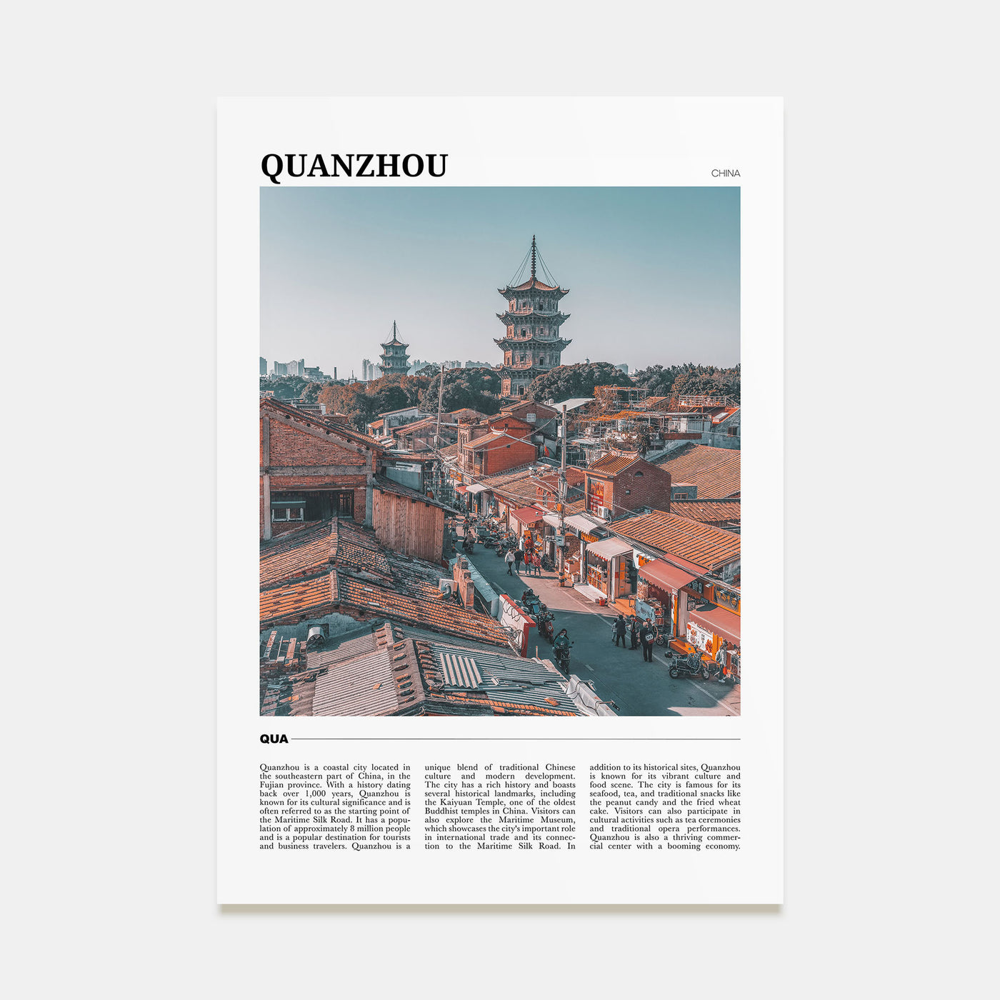 Quanzhou Travel Color Poster