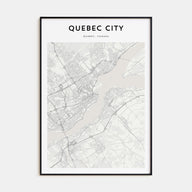 Quebec City Map Portrait Poster
