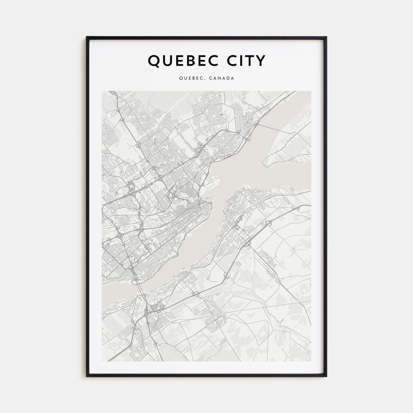 Quebec City Map Portrait Poster