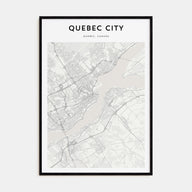 Quebec City Map Portrait Poster