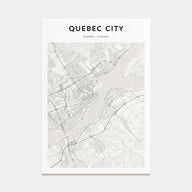 Quebec City Map Portrait Poster