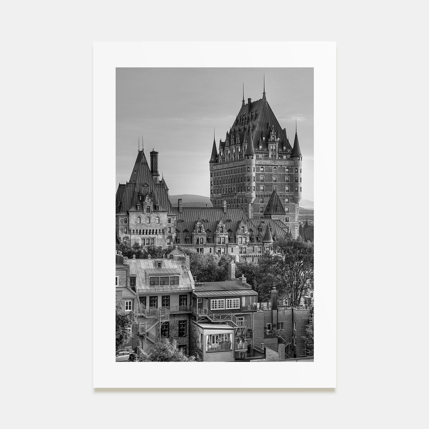 Quebec City Photo B&W Poster