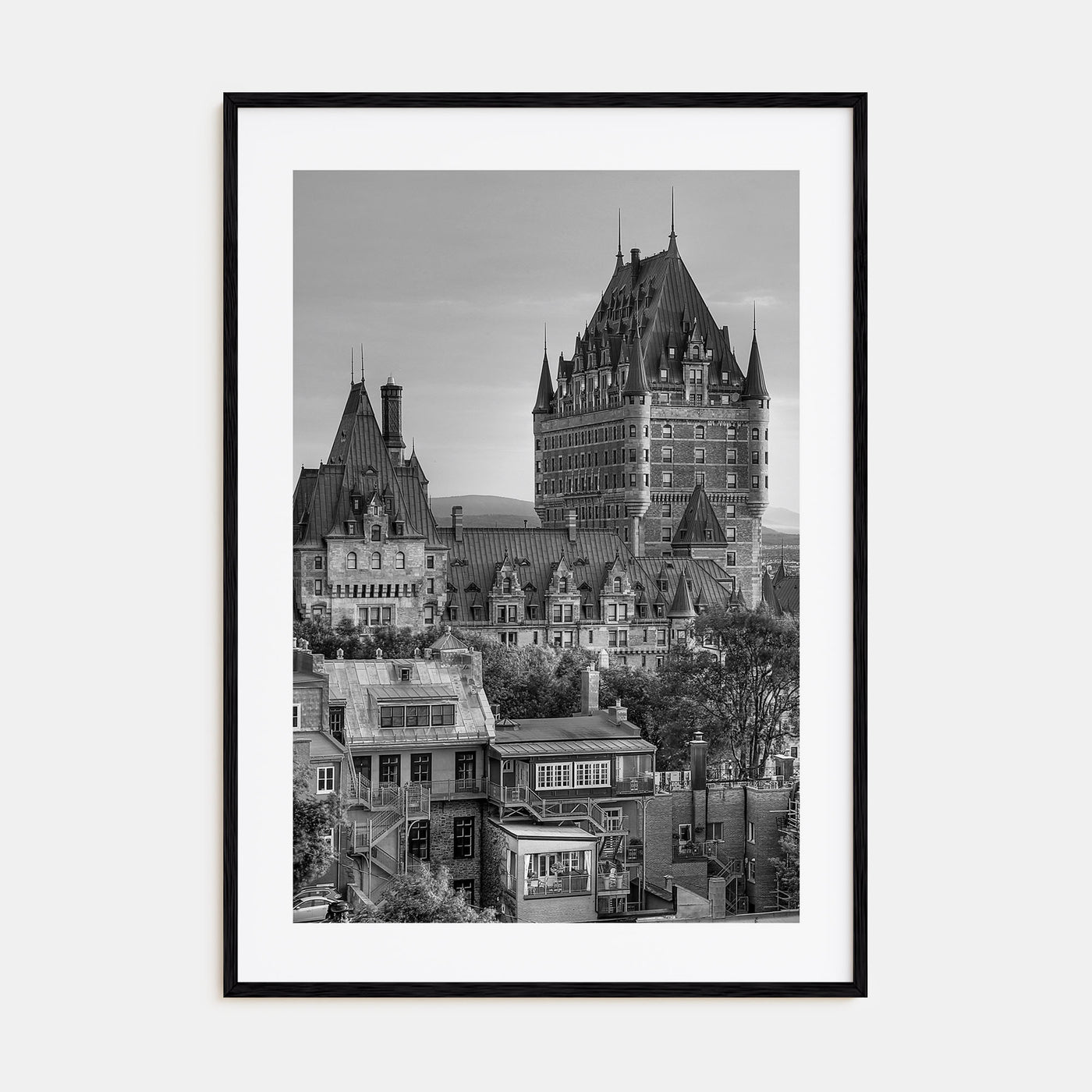 Quebec City Photo B&W Poster