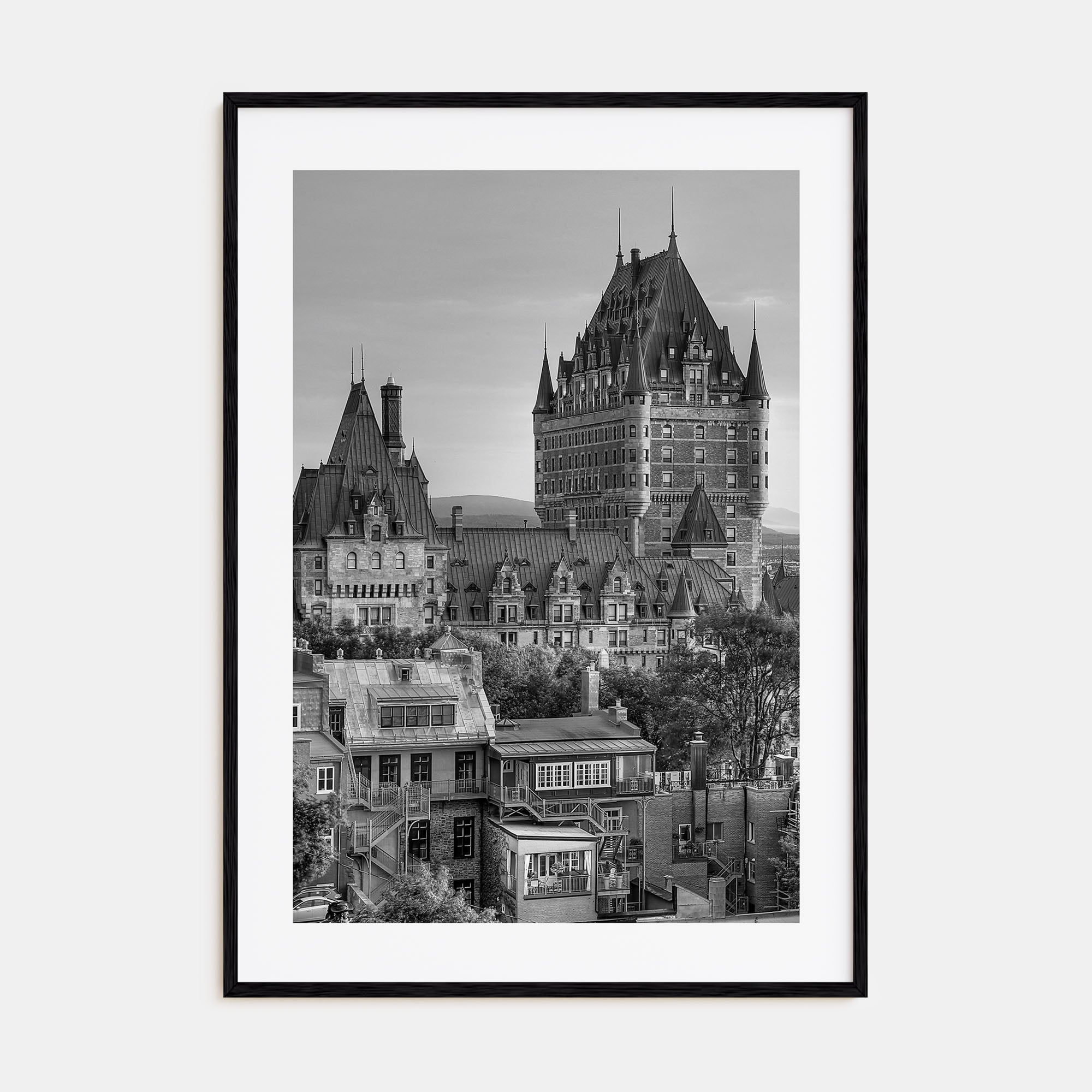 Quebec City Photo B&W Poster