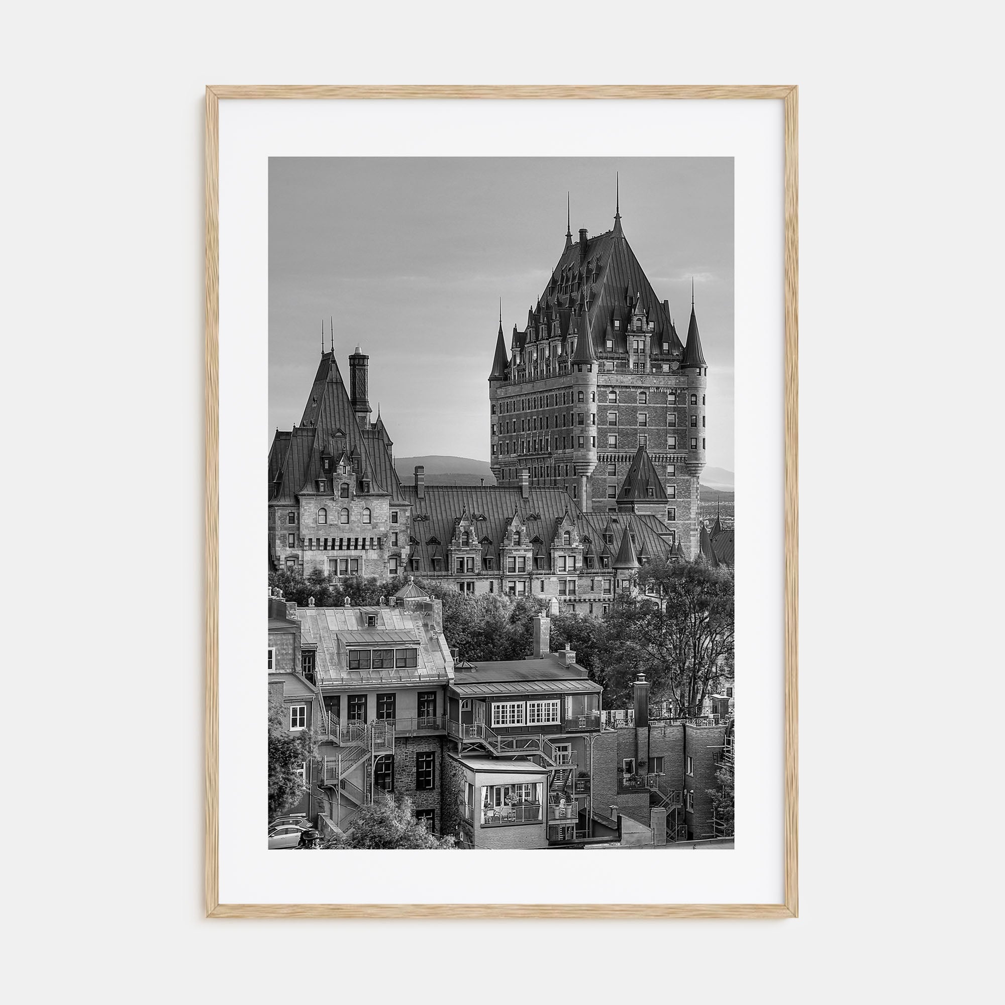 Quebec City Photo B&W Poster