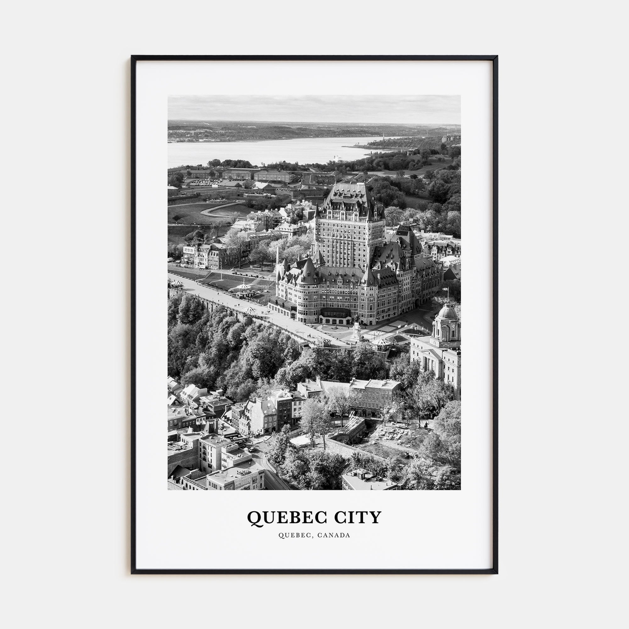 Quebec City Portrait B&W No 1 Poster