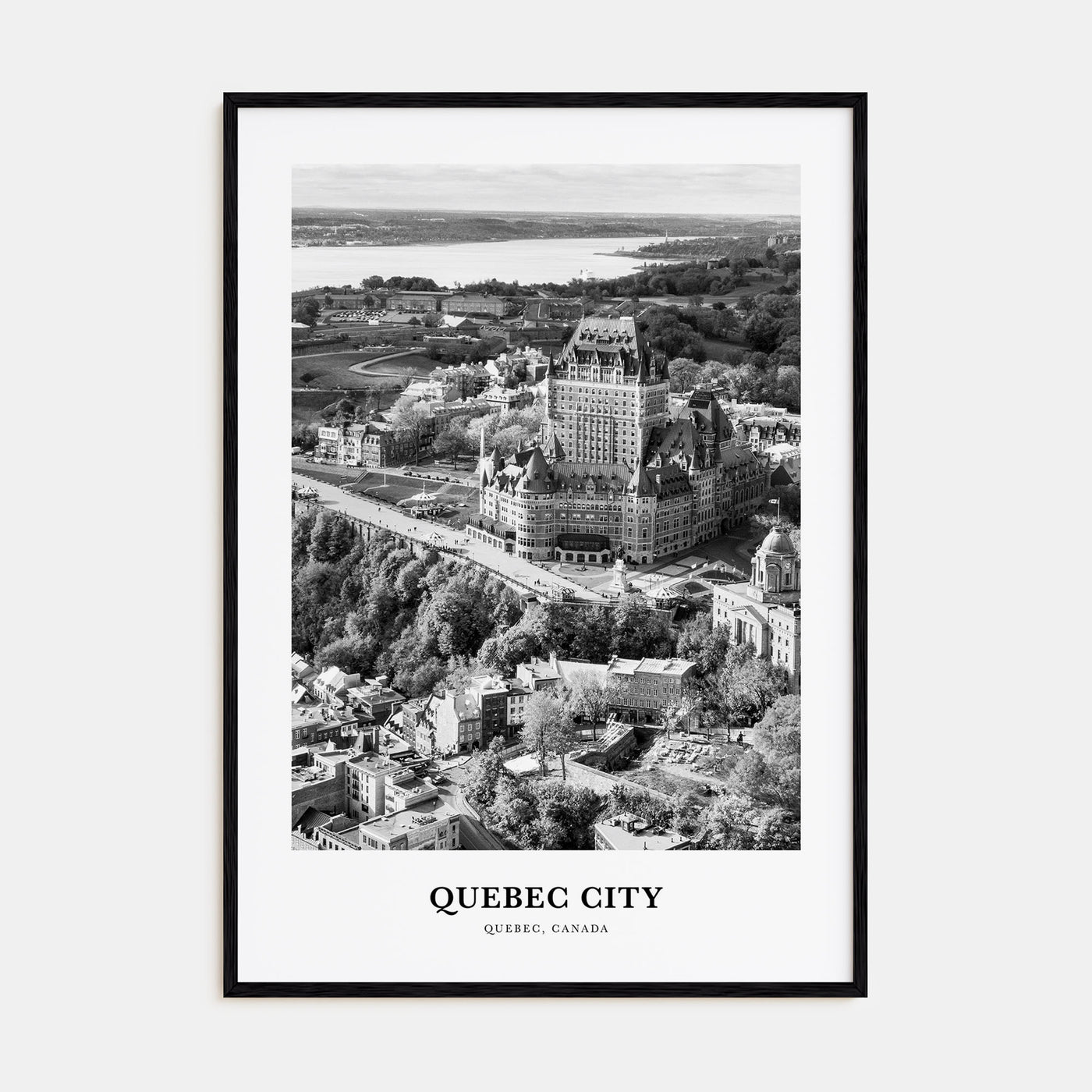 Quebec City Portrait B&W No 1 Poster