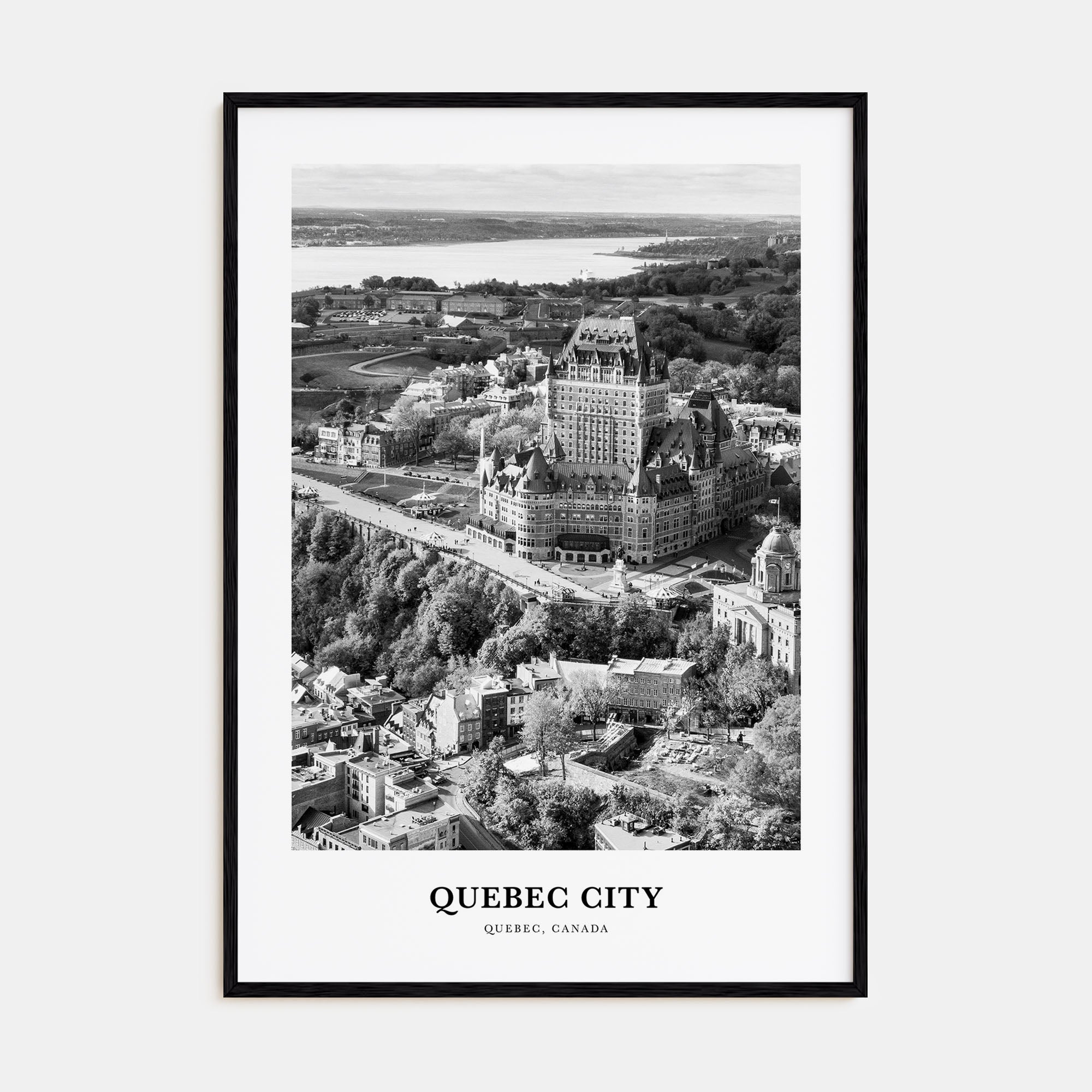 Quebec City Portrait B&W No 1 Poster