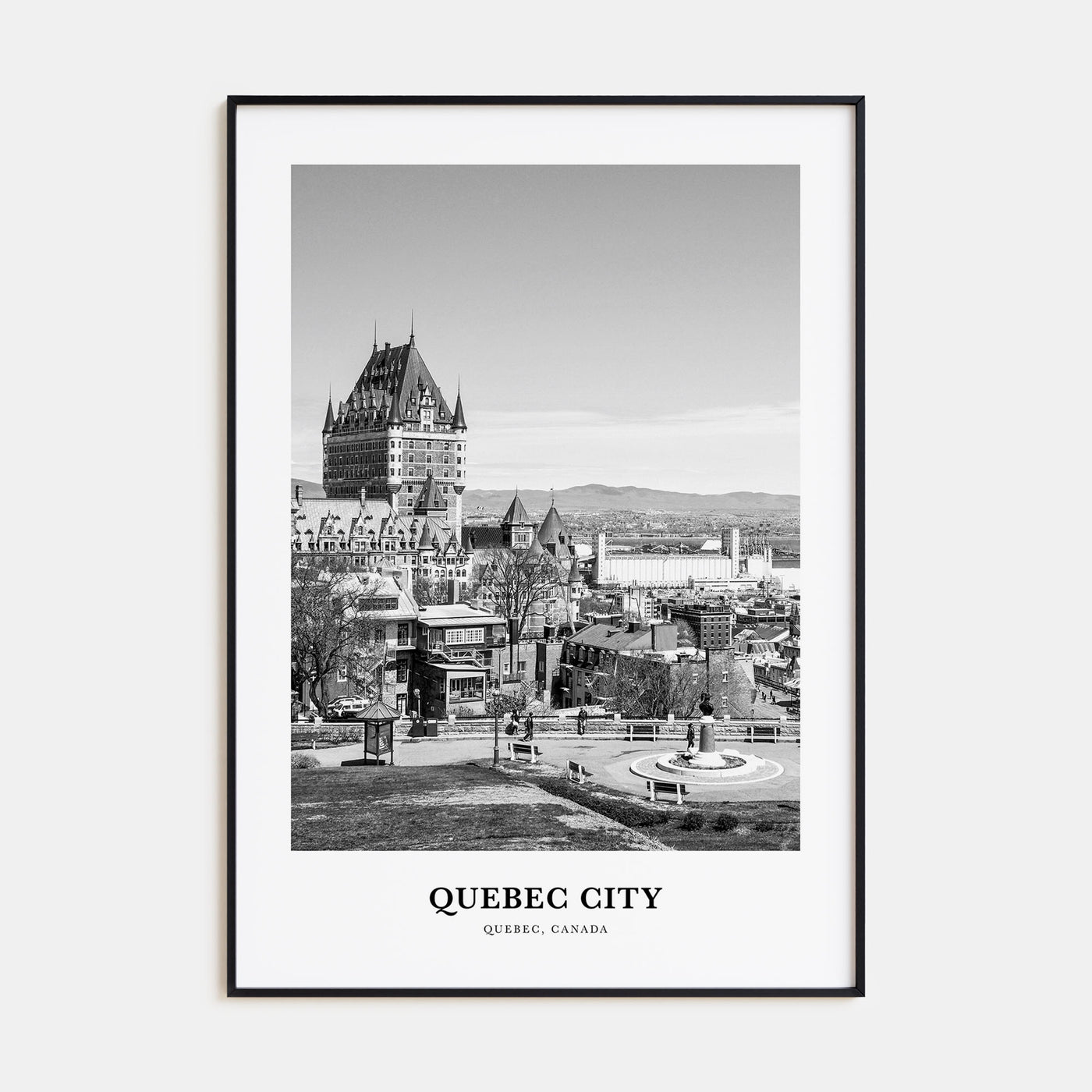 Quebec City Portrait B&W No 2 Poster