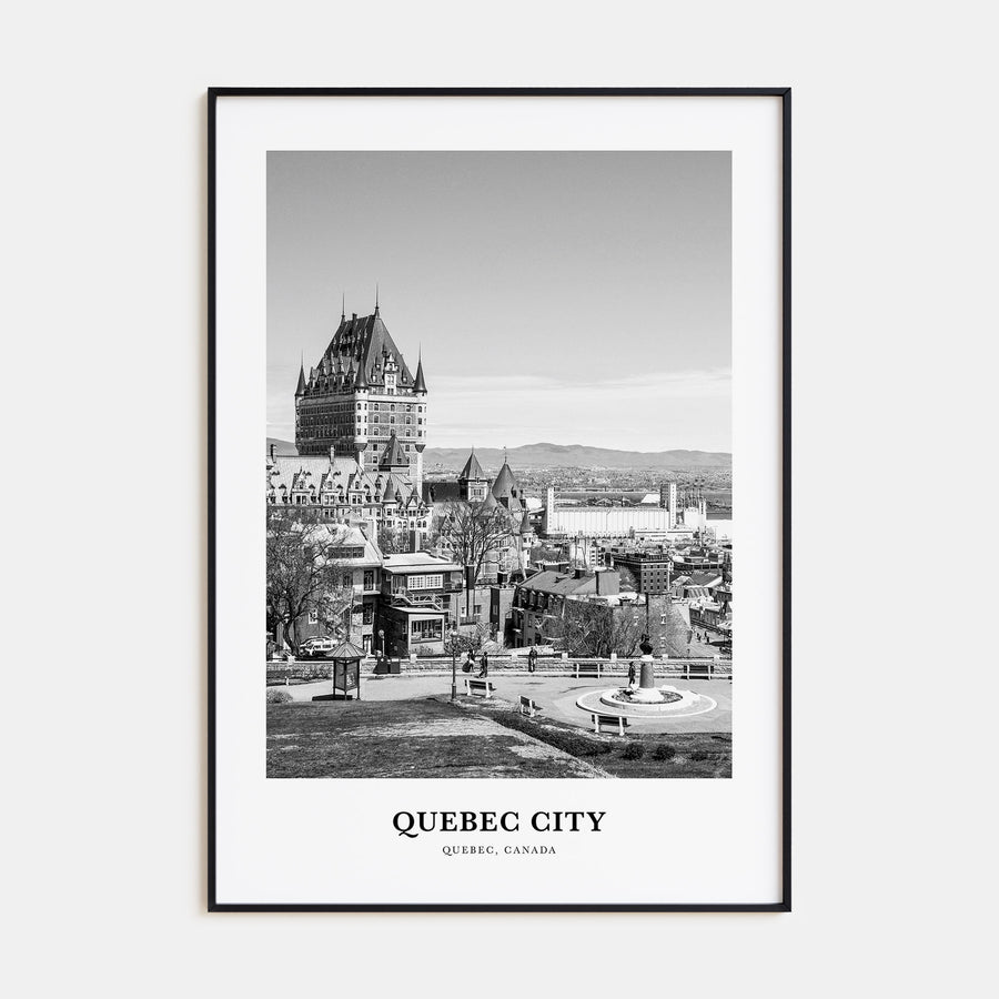 Quebec City Portrait B&W No 2 Poster