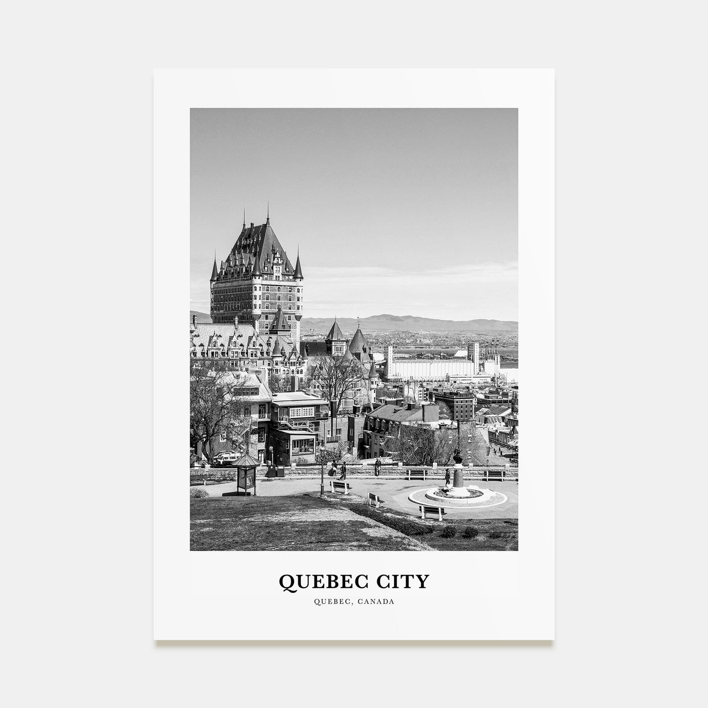 Quebec City Portrait B&W No 2 Poster