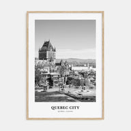 Quebec City Portrait B&W No 2 Poster