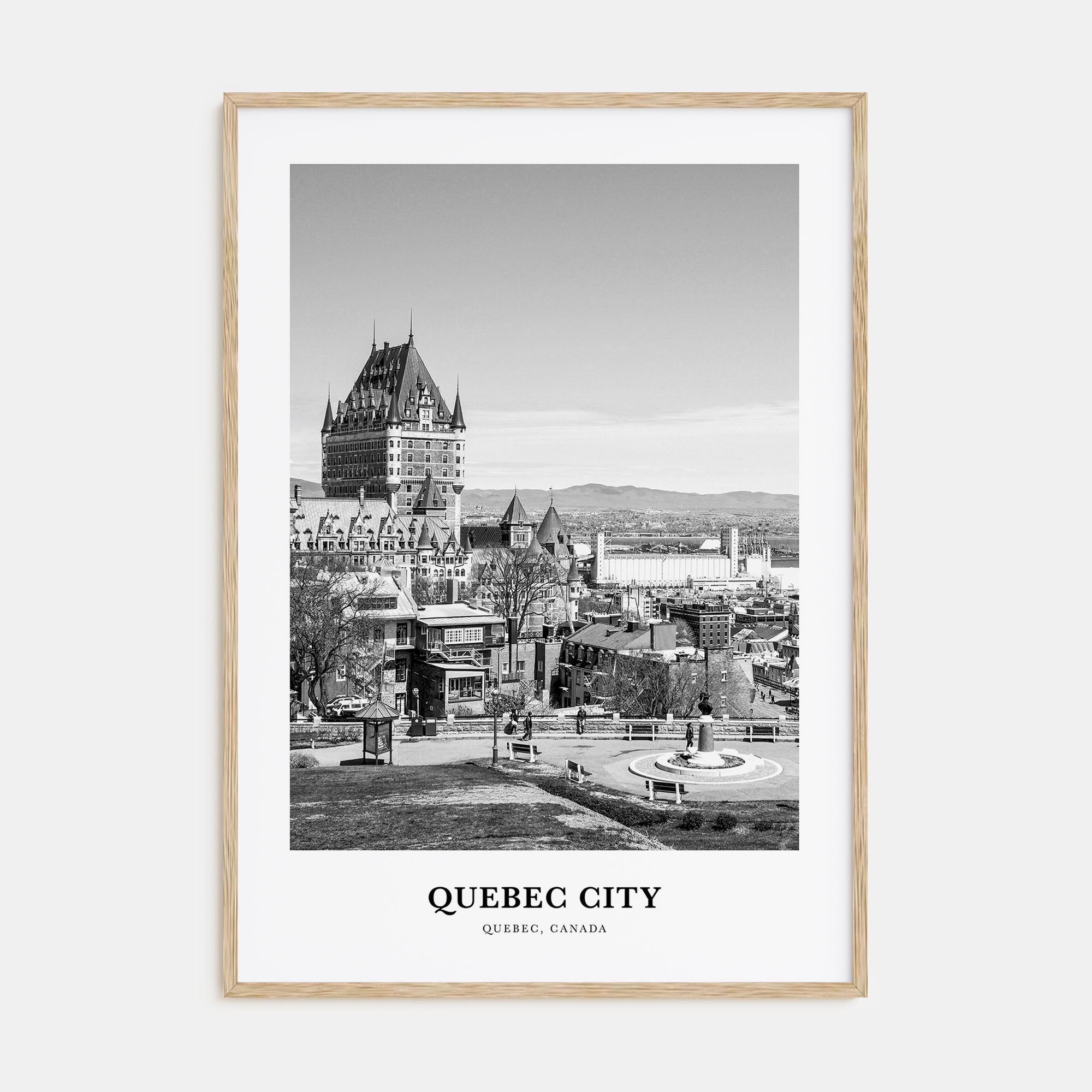 Quebec City Portrait B&W No 2 Poster