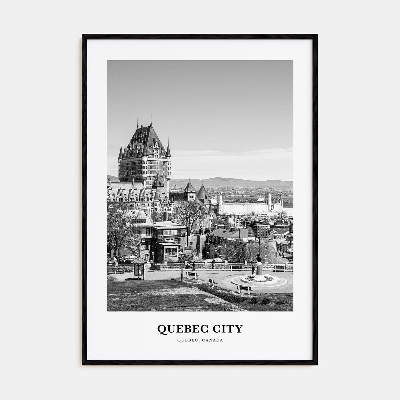 Quebec City Portrait B&W No 2 Poster