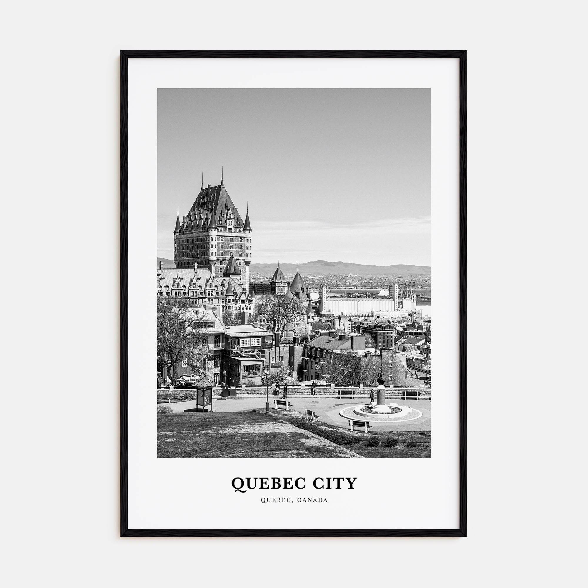 Quebec City Portrait B&W No 2 Poster