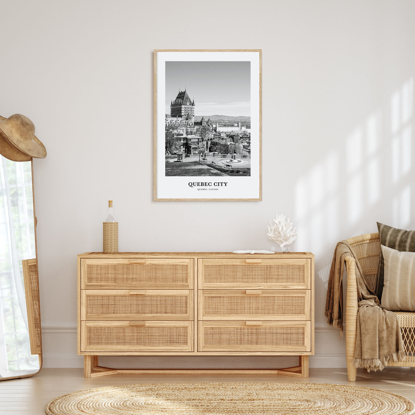 Quebec City Portrait B&W No 2 Poster