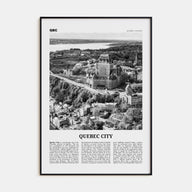 Quebec City Travel B&W No 1 Poster