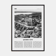 Quebec City Travel B&W No 1 Poster