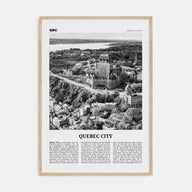 Quebec City Travel B&W No 1 Poster