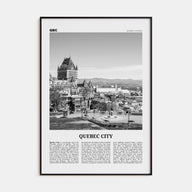 Quebec City Travel B&W No 2 Poster