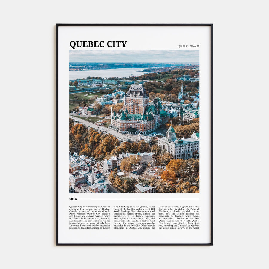 Quebec City Travel Color Poster