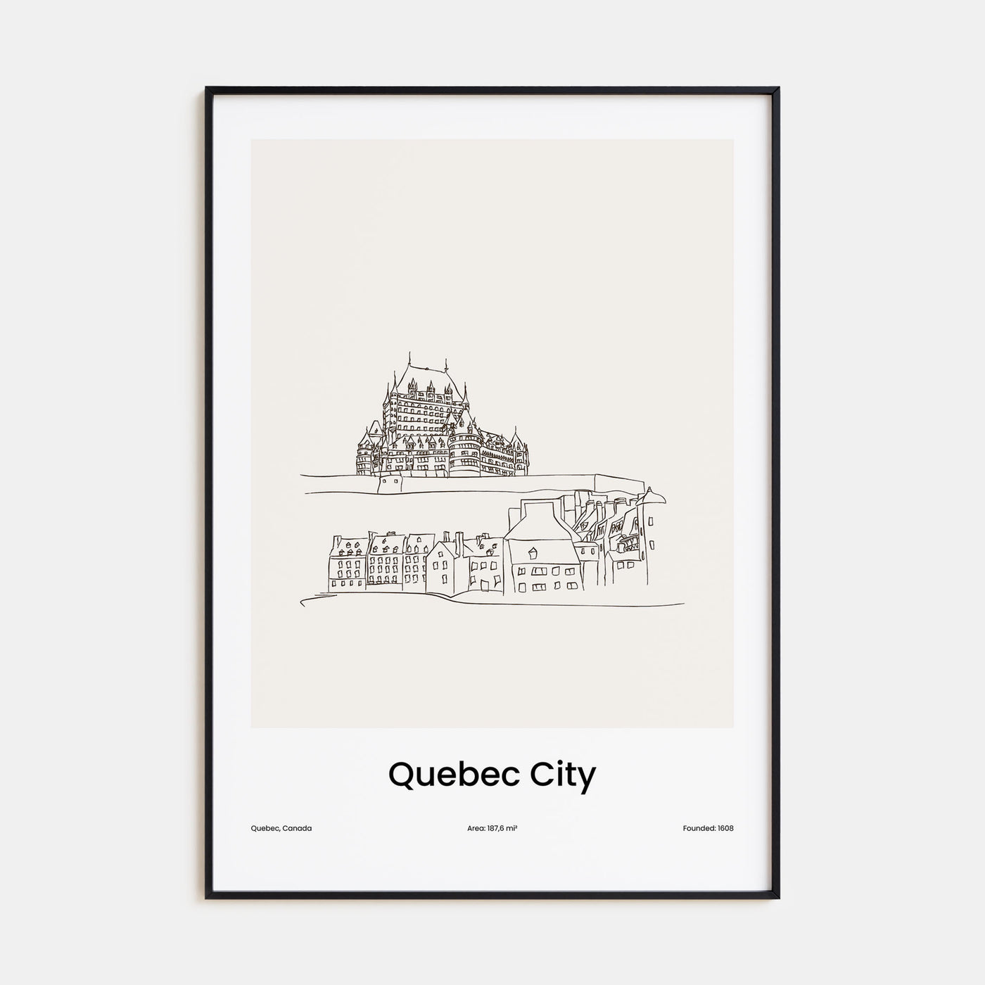 Quebec Drawn Poster