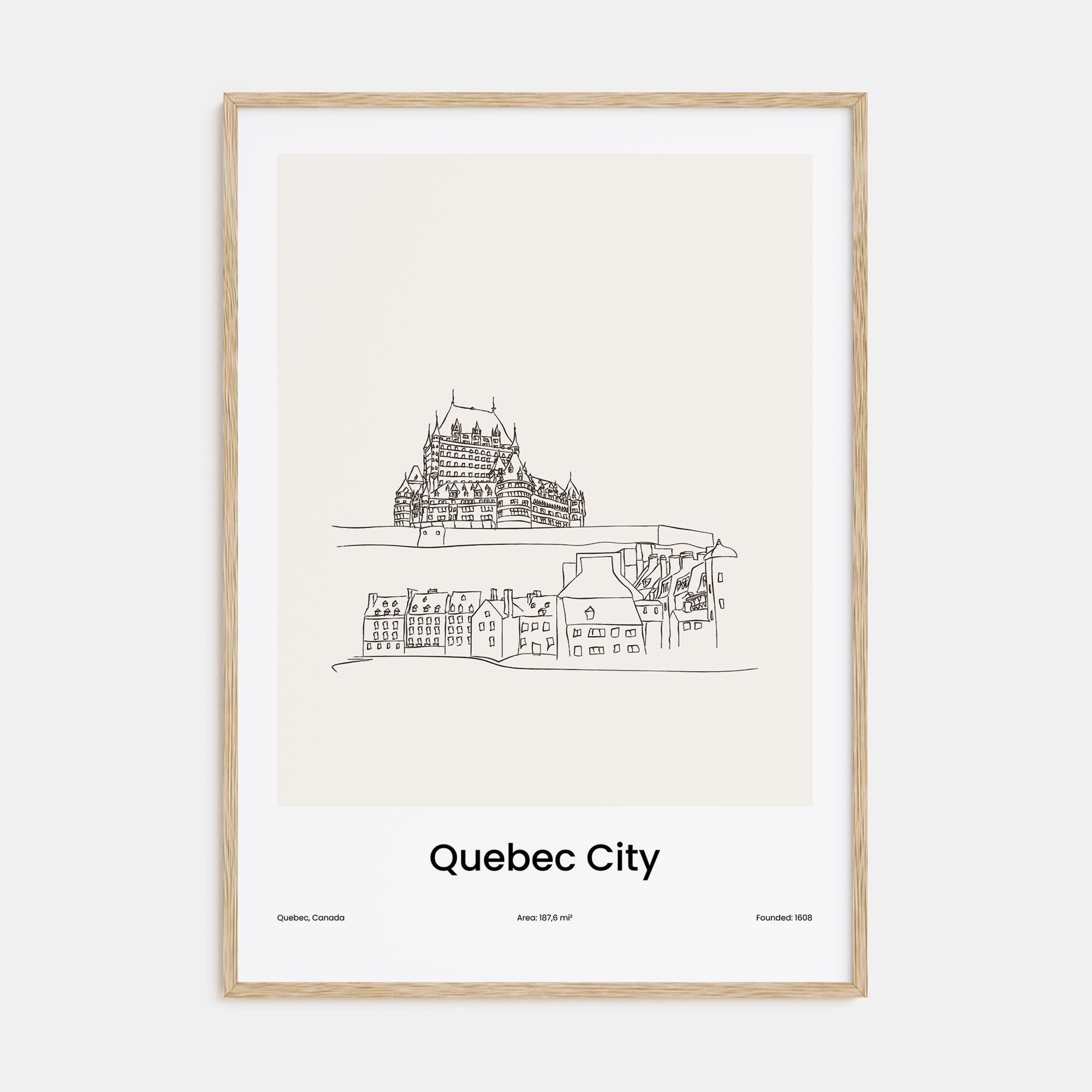 Quebec Drawn Poster