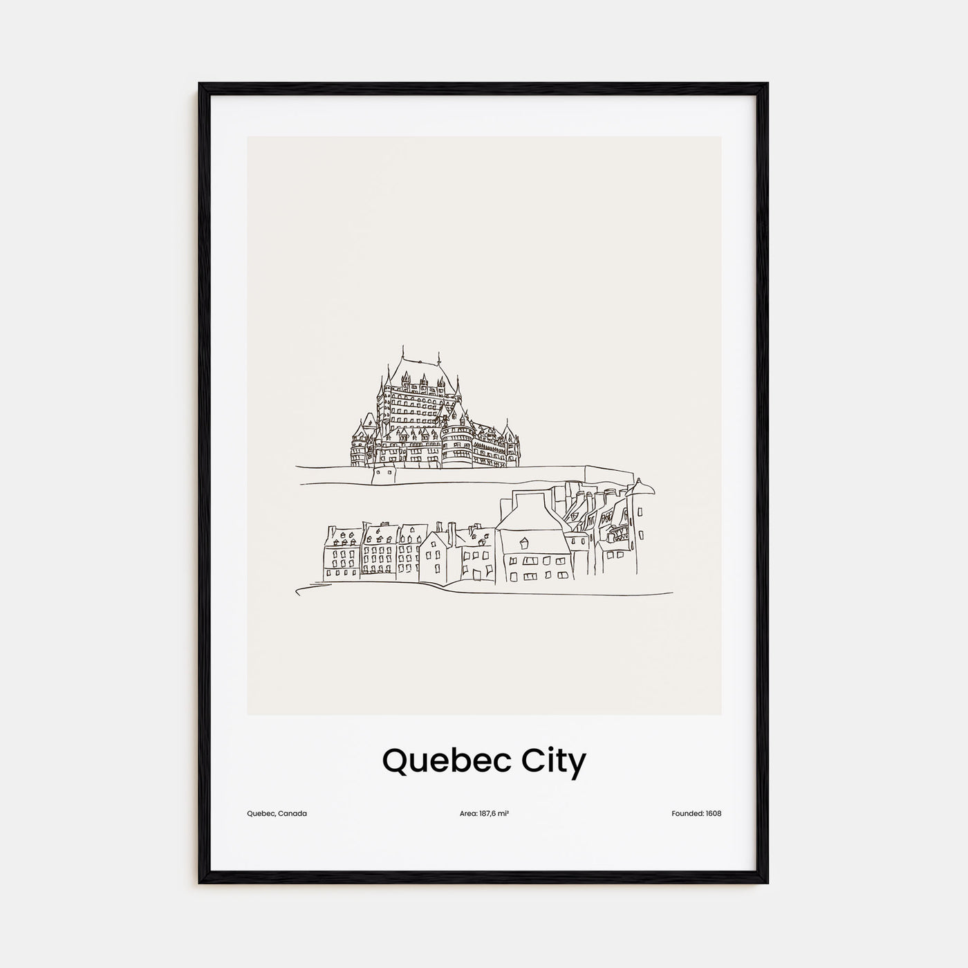 Quebec Drawn Poster