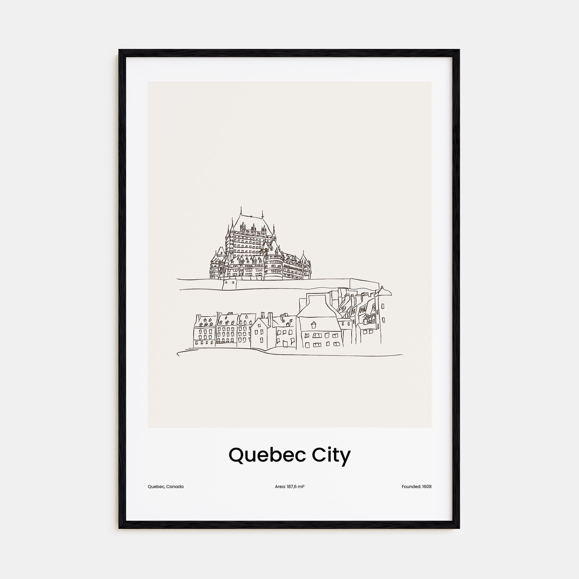 Quebec Drawn Poster