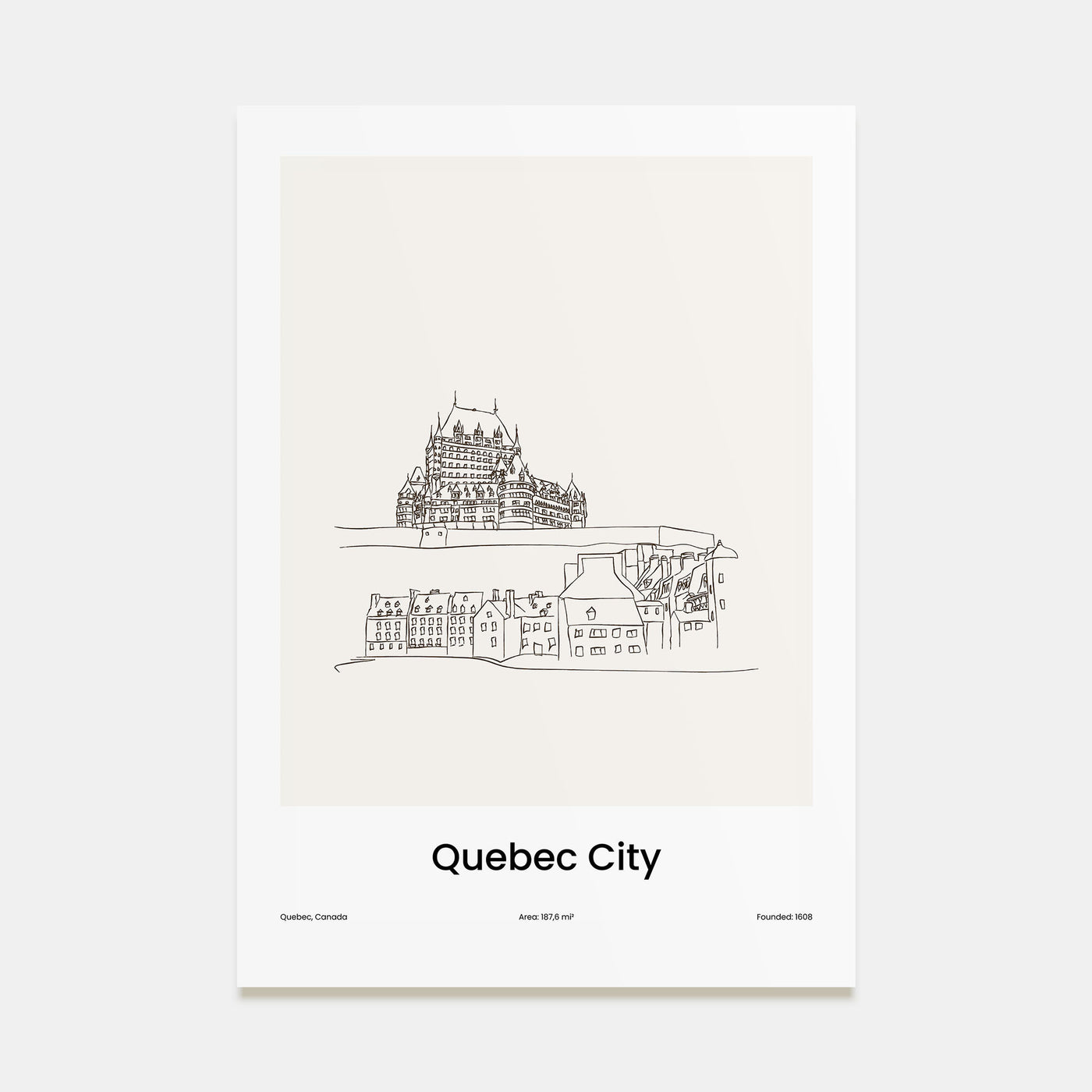Quebec Drawn Poster