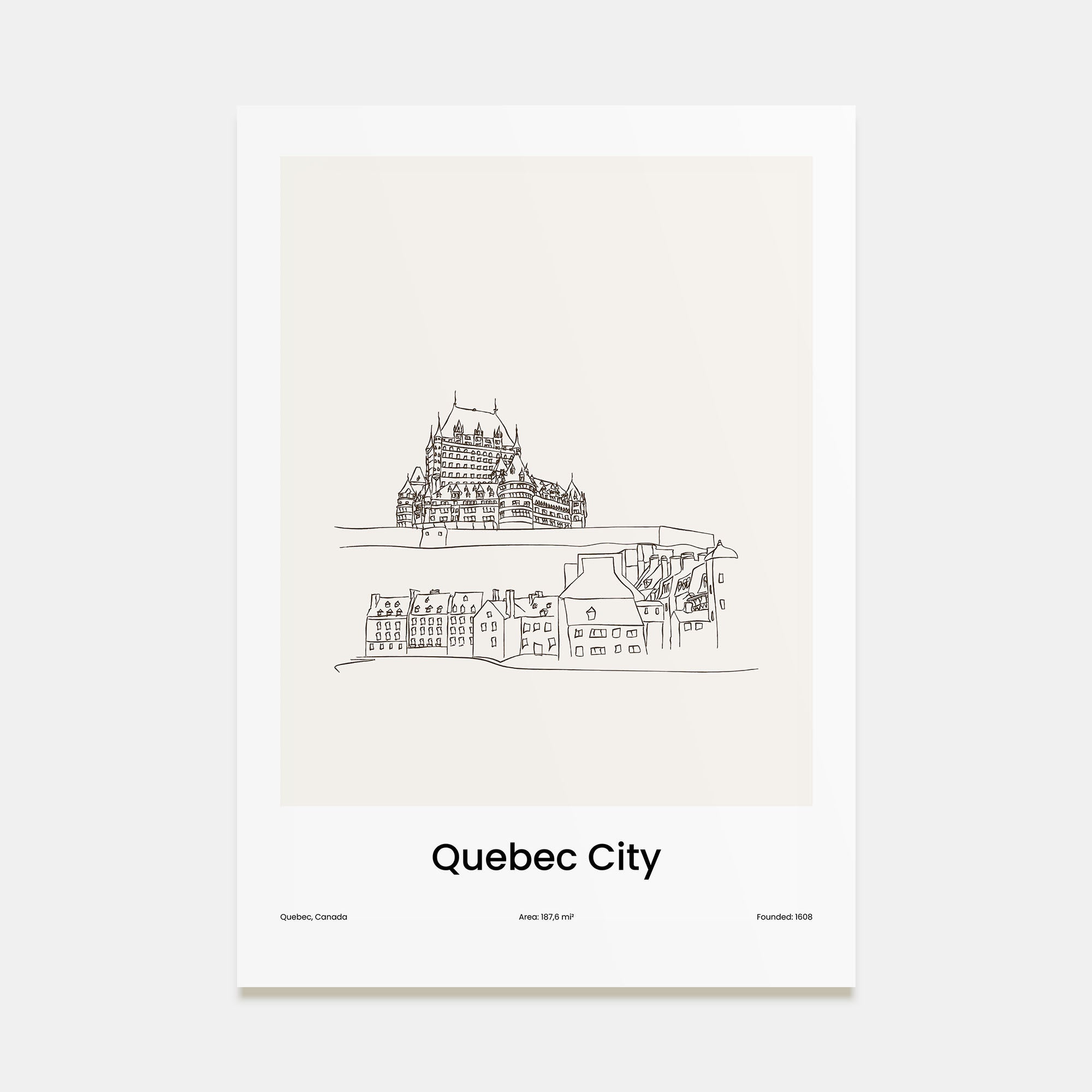 Quebec Drawn Poster