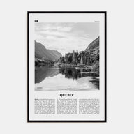 Quebec Travel B&W Poster